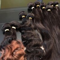 Weft machine sewn remy hair 